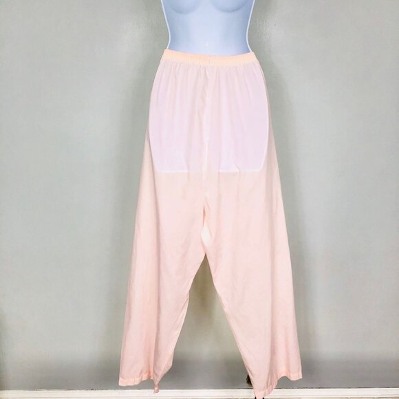 Vintage Komar Womens M Pajama Set Pink White Lace Short Sleeve Top Bottom - Picture 9 of 11